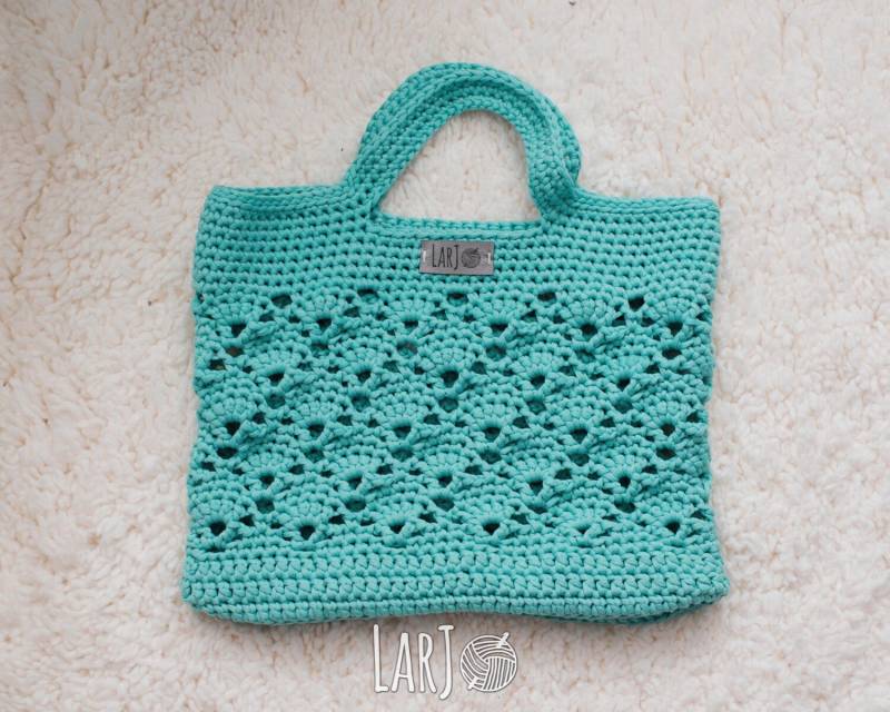 Vintage Markt Tote | Baumwolle/Nylon Tasche von LarJCrochets