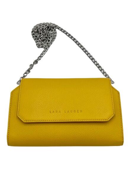 Lara Lauren - Lara Lauren Schultertasche / Clutch Mila Mini, Gelb von Lara Lauren