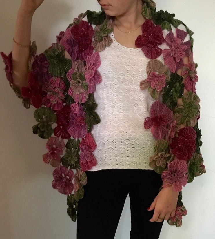 Irish Lace Häkelspitze Floral Palatin Mit Metallic von LaraStylishKnitting