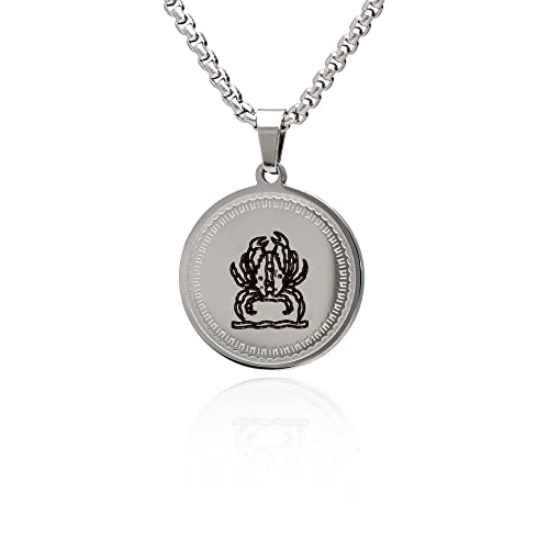 LaraZeidler Berlin Sternzeichen Kette Krebs für Damen und Herren Tierkreis Sternbild Zodiac Anhänger aus Edelstahl individuelle Kettenlänge wählbar. von LaraZeidler Berlin