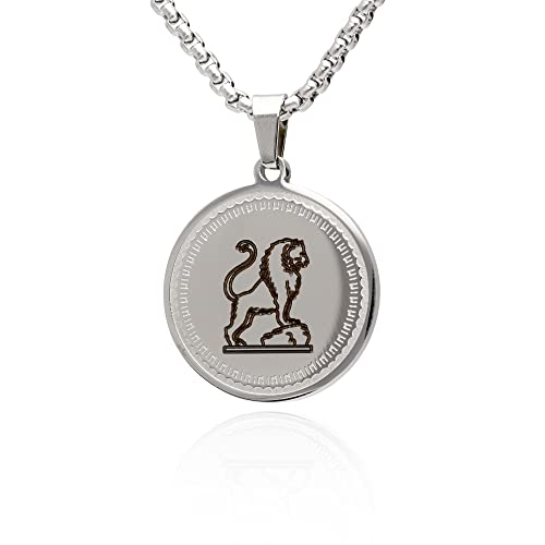 LaraZeidler Berlin Sternzeichen Kette Löwe für Damen und Herren Tierkreis Sternbild Zodiac Anhänger aus Edelstahl individuelle Kettenlänge wählbar. von LaraZeidler Berlin