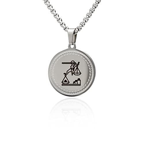 LaraZeidler Berlin Sternzeichen Kette Waage für Damen und Herren Tierkreis Sternbild Zodiac Anhänger aus Edelstahl individuelle Kettenlänge wählbar. von LaraZeidler Berlin