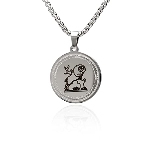 Damen Herren Kette Edelstahl mit Sternzeichen Tierkreis Sternbild Zodiac Anhänger Widder individuelle Kettenlänge wählbar. von LaraZeidler Berlin