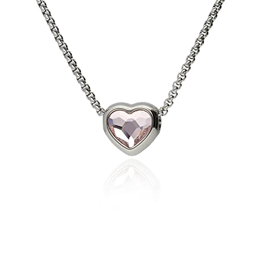 Herzkette Halskette Damen Frauen mit Swarovski Elements Edelstahl Herz Anhänger von LaraZeidler Berlin