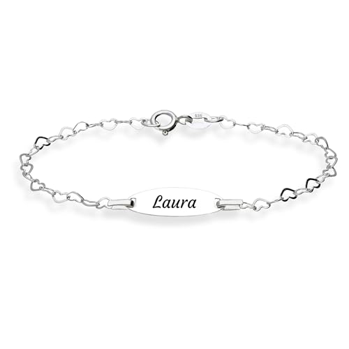 LaraZeidler Berlin Damen Armband personalisiert 925 Silber - Silberarmband mit Gravur - personalisierter Schmuck- Namensarmband-Wunschgravur von LaraZeidler Berlin