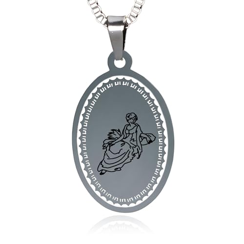 LaraZeidler Berlin Sternzeichen-Kette Jungfrau Edelstahl Astrologie Schmuck mit ovalem Sternbild-Anhänger - Horoskop Tierkreis-Zeichen als Geschenk für Damen und Herren von LaraZeidler Berlin