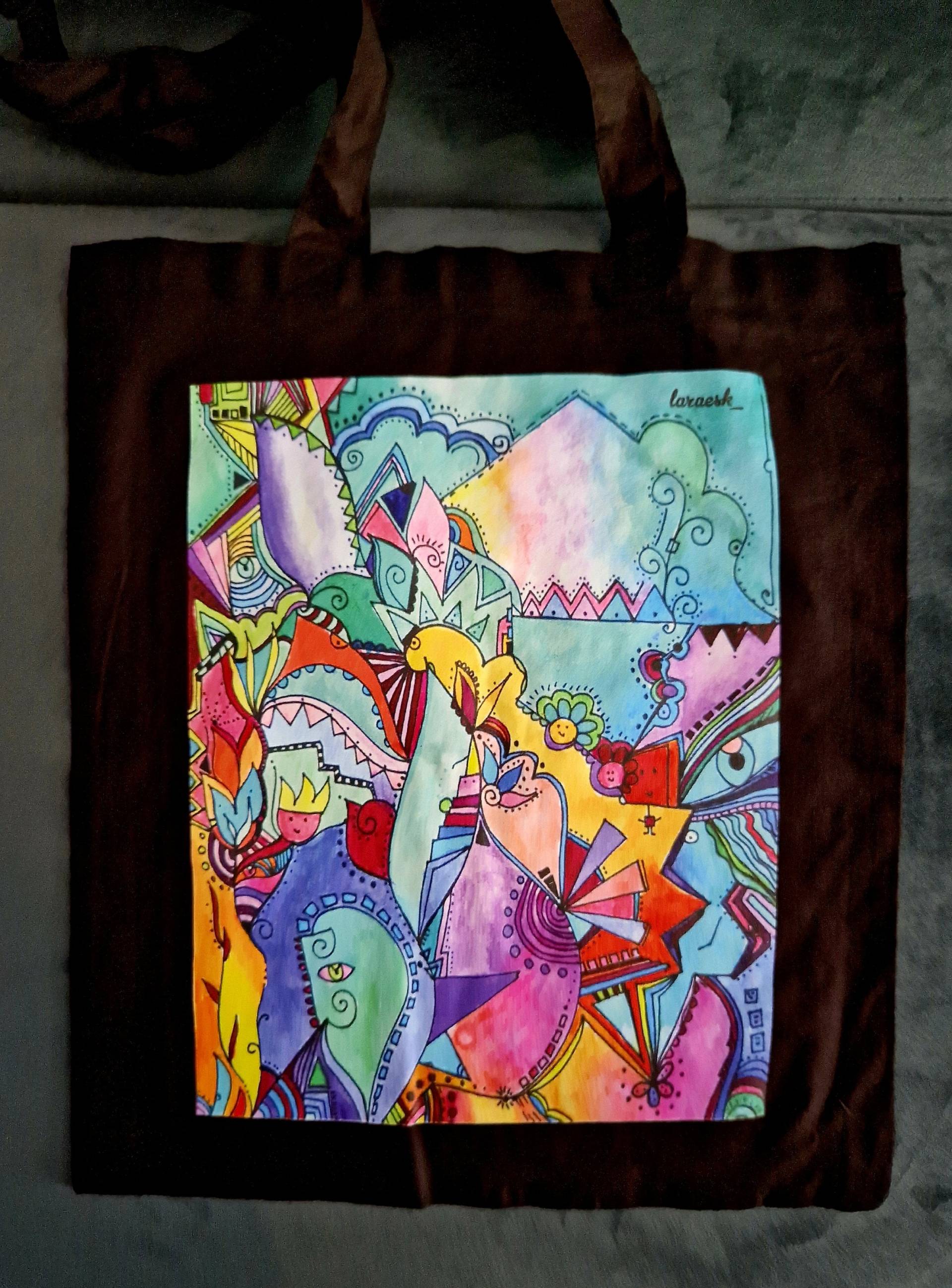 Bunt Bedruckte Tote Bag von Laraesk
