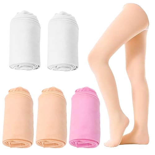 5 Paar Ballett Strumpfhose Mädchen,Tanzstrumpfhosen,Ballettstrumpfhose Mädchen,Tanzhose mit Beinen,Ballettstrumpfhose Damen,für Mädchen mit Einer Körpergröße von 105-130cm von Laralily