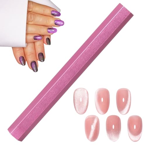 Cat Eye Magnet Tool *1, Cat Eye Magnet Nagellackmagnet Cat Eye Gel Nail Polish DIY Magnet Nail Art Magnet Für Studio Oder Zuhause Magnet Nagellack Nail Art Zubehör Magnet Stift Magnet Set(Rosa) von Laralily