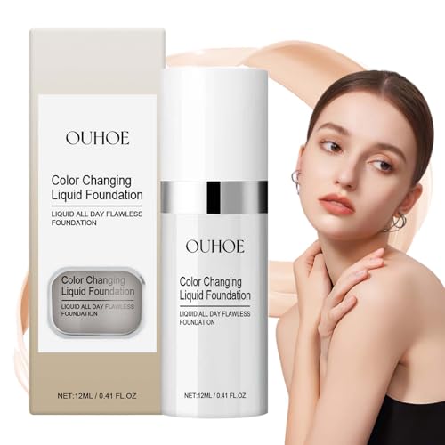 Foundation Color Changing Farbwechselnde Foundation für Reife Haut Changing Foundation Farbverändernde Flüssige Foundation für Reife Haut Wasserfeste Foundation Leicht und Langanhaltend. von Laralily
