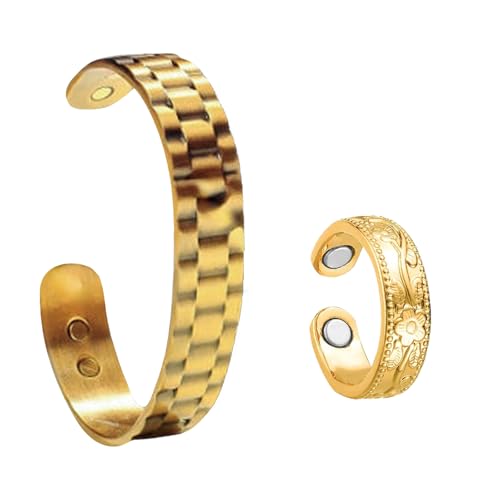 Kupferarmband Herren, Magnetarmband Herren Gesundheit, Magnetisches Kupfer-Prostata-Armband Modische Herren-Armbänder Tolles Geschenk für Männer und Jungen von Laralily