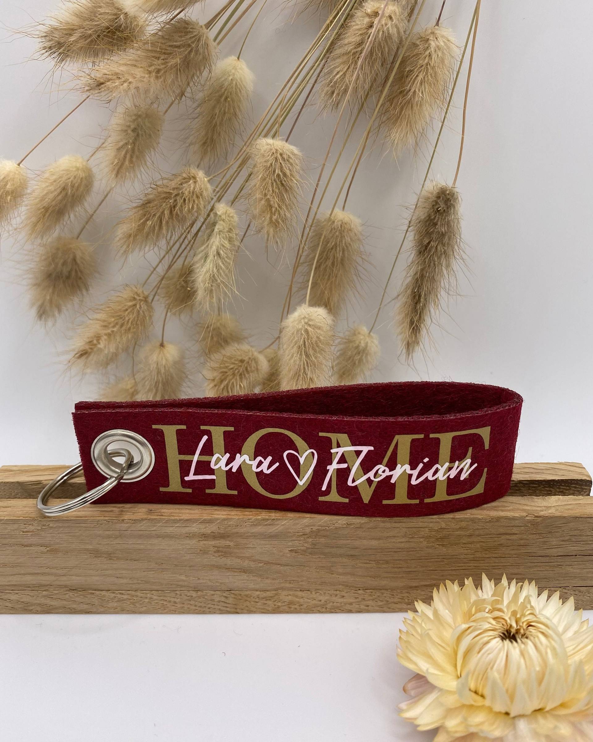 Schlüsselanhänger Personalisiert Aus Filz Home Mit Namen/Schlüsselband Namensanhänger Geburtstagsgeschenk Individuelles Geschenk von LarasLovelyLife
