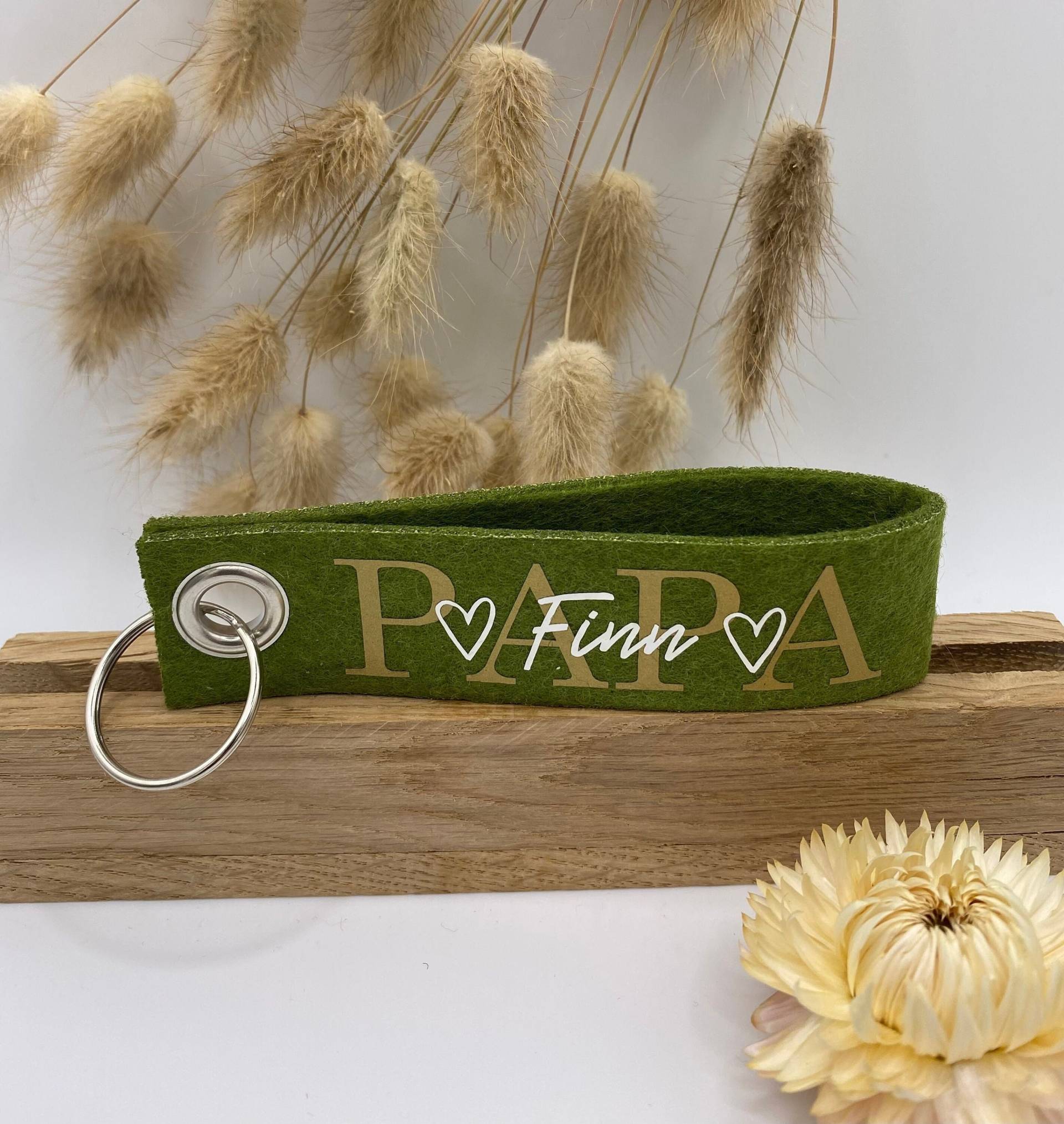 Schlüsselanhänger Personalisiert Aus Filz Papa Mit Namen/Schlüsselband Namensanhänger Geburtstagsgeschenk Individuelles Geschenk von LarasLovelyLife