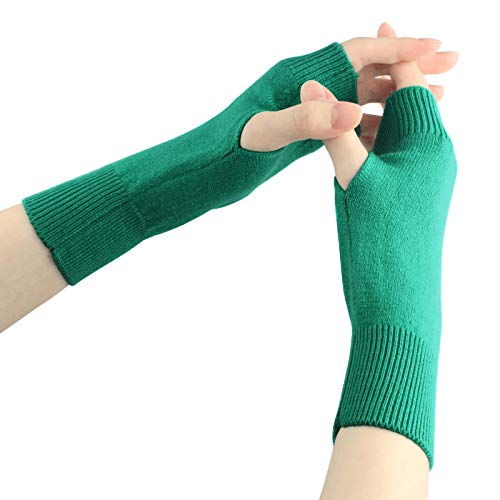 Larcele Kaschmir Handschuhe Fingerlose Fäustlinge Handwärmer für Damen BZST-02 (Grün 4552) von Larcele