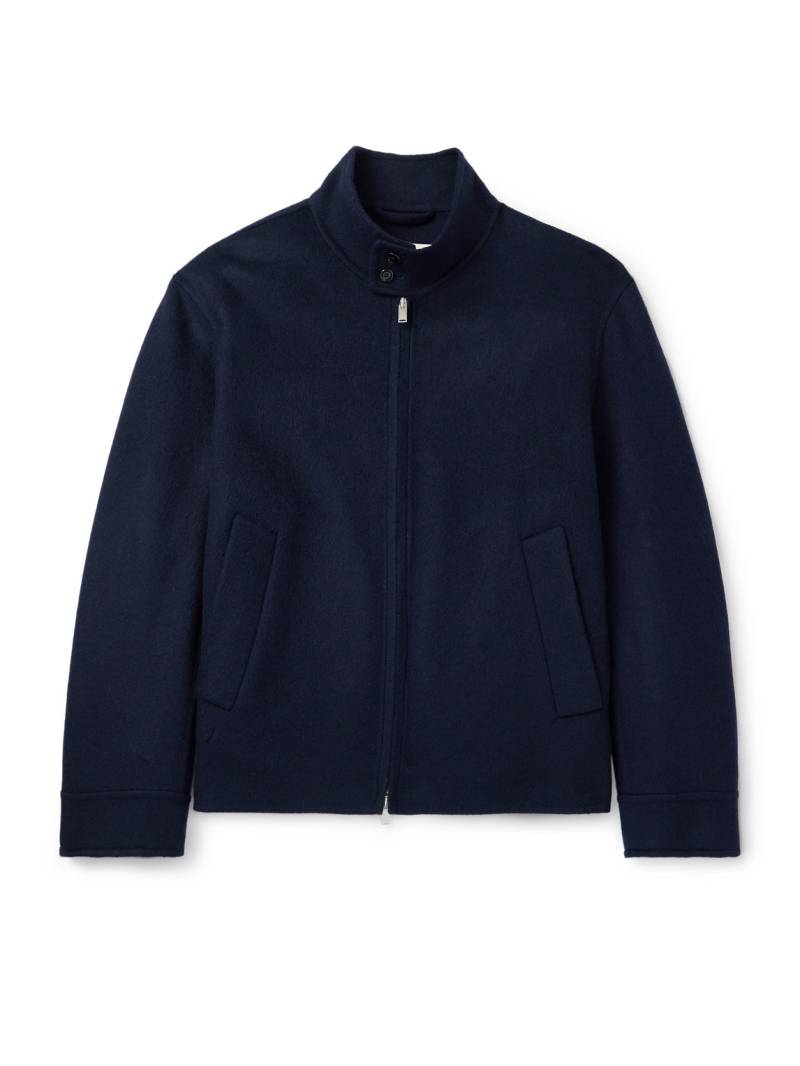 Lardini - Brushed Wool and Cashmere-Blend Bomber Jacket - Men - Blue - IT 50 von Lardini