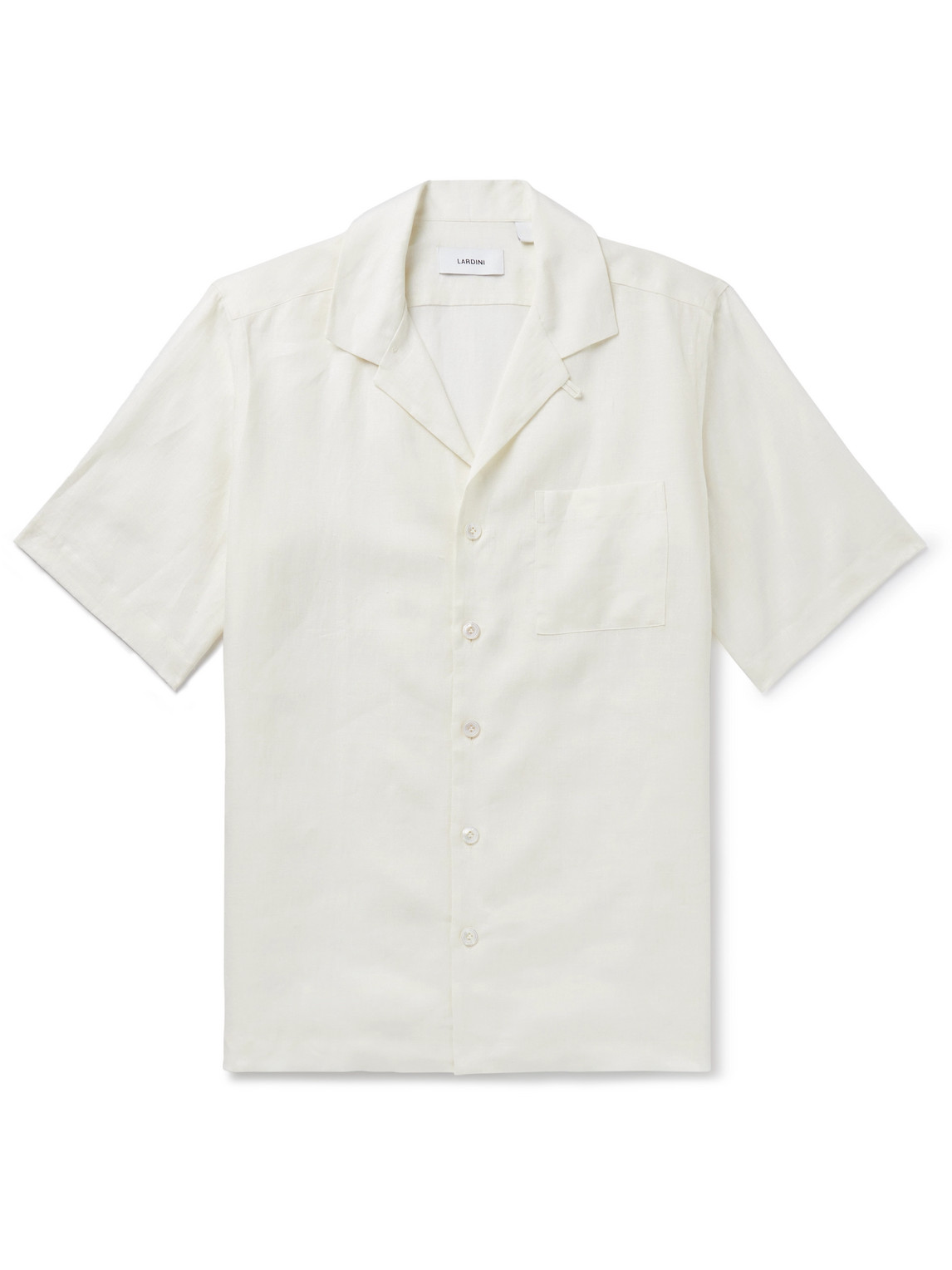 Lardini - Convertible-Collar Linen Shirt - Men - White - M von Lardini