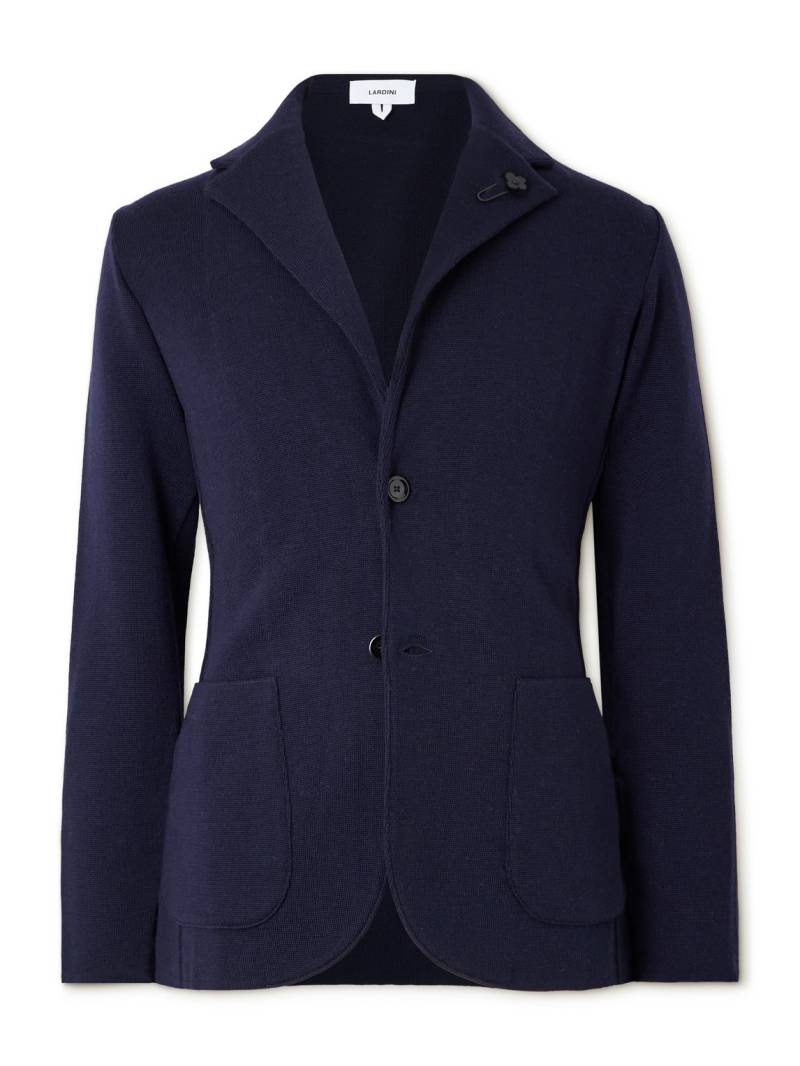 Lardini - Knitted Virgin Wool Blazer - Men - Blue - L von Lardini