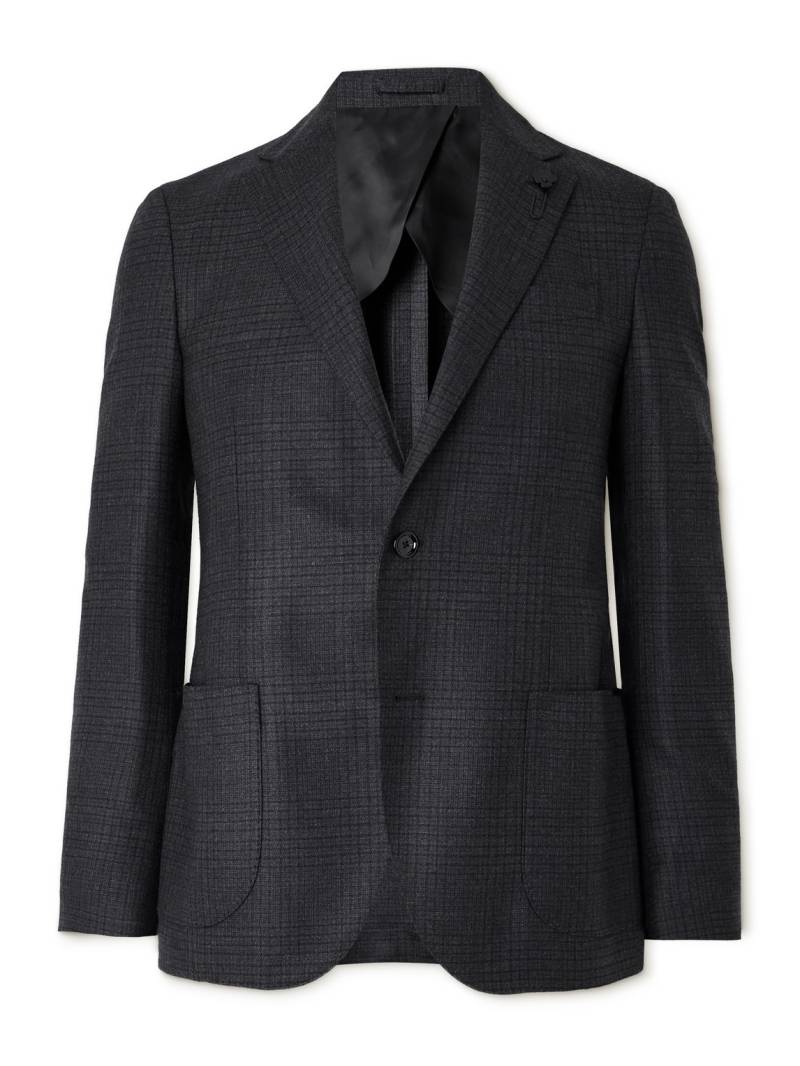 Lardini - Prince of Wales Checked Wool Suit Jacket - Men - Gray - IT 52 von Lardini
