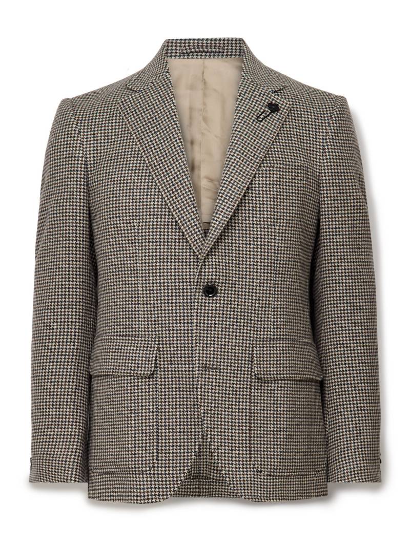 Lardini - Puppytooth Wool-Blend Felt Blazer - Men - Neutrals - IT 46 von Lardini