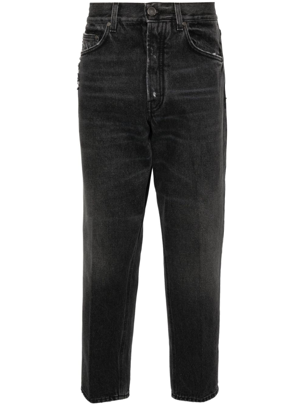 Lardini Slim-Fit-Jeans in Distressed-Optik - Schwarz von Lardini