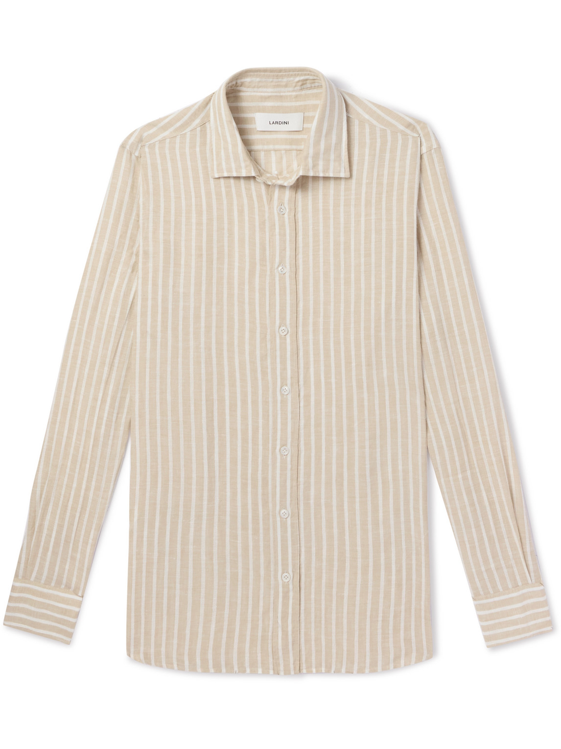 Lardini - Striped Linen Shirt - Men - Neutrals - EU 41 von Lardini
