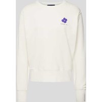 Lardini Sweatshirt mit Motiv-Stitching in Offwhite, Größe S von Lardini
