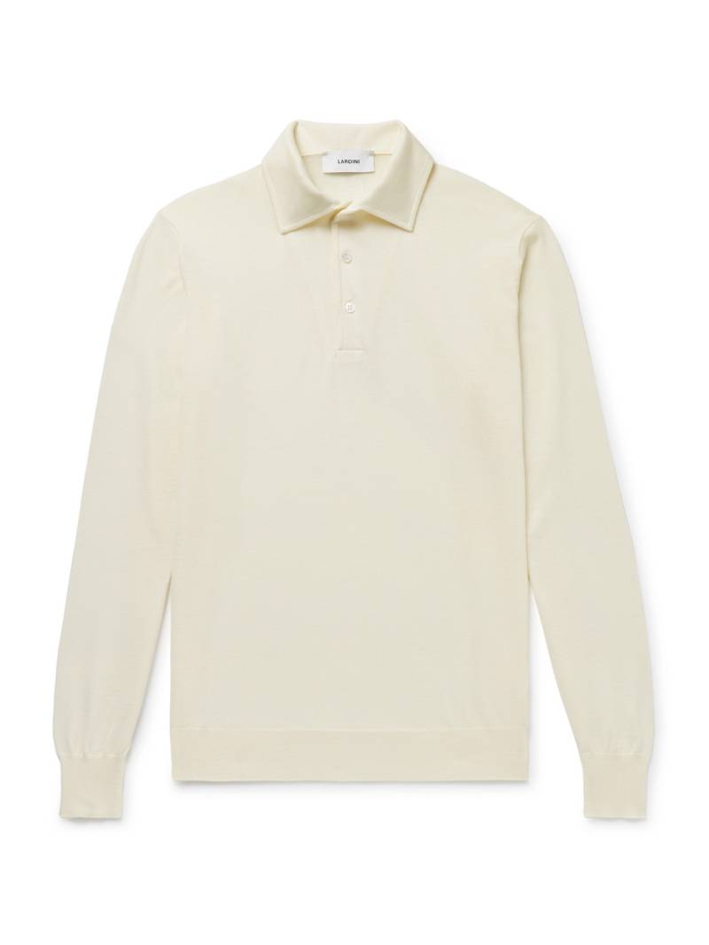 Lardini - Virgin Wool Polo Shirt - Men - Neutrals - XXL von Lardini