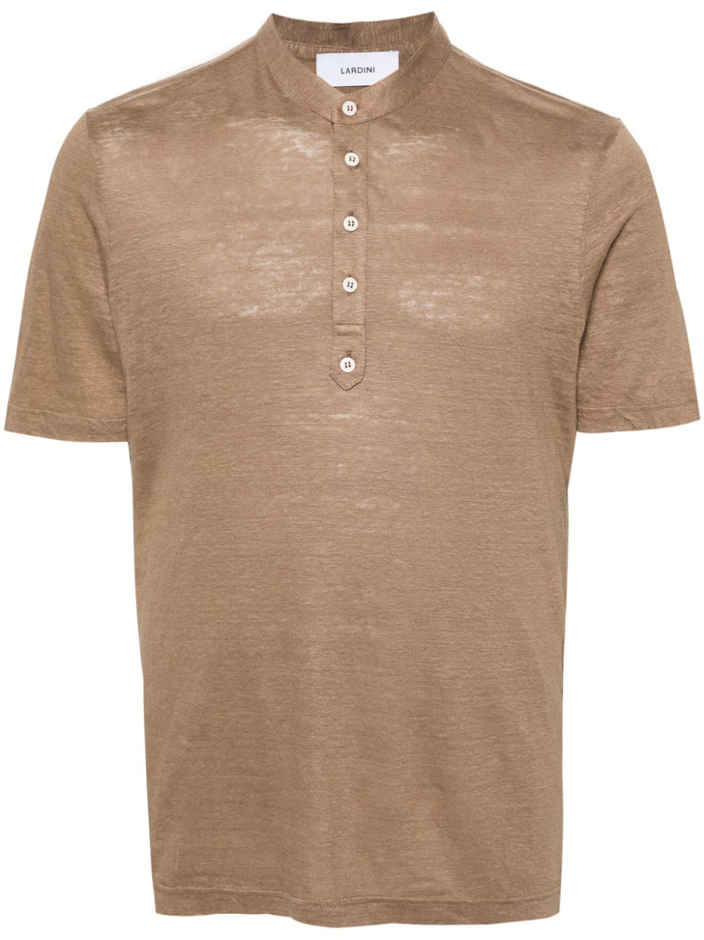 Lardini Fein gestricktes Slub-T-Shirt - Nude Lardini Fein gestricktes Slub-T-Shirt - Nude von Lardini
