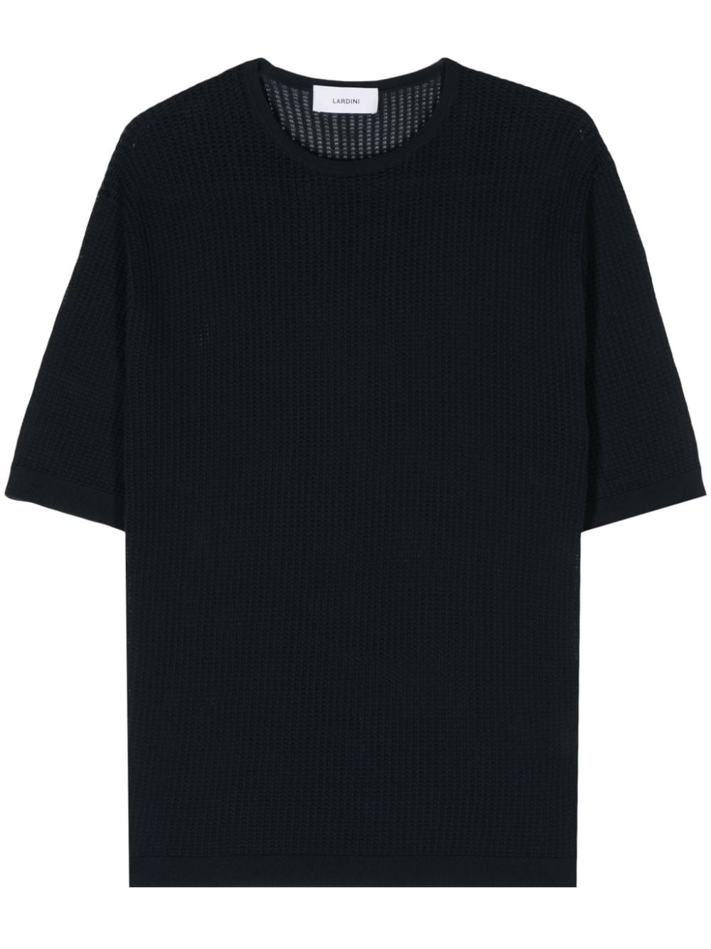 Lardini T-Shirt mit Lochstrickmuster - Blau von Lardini