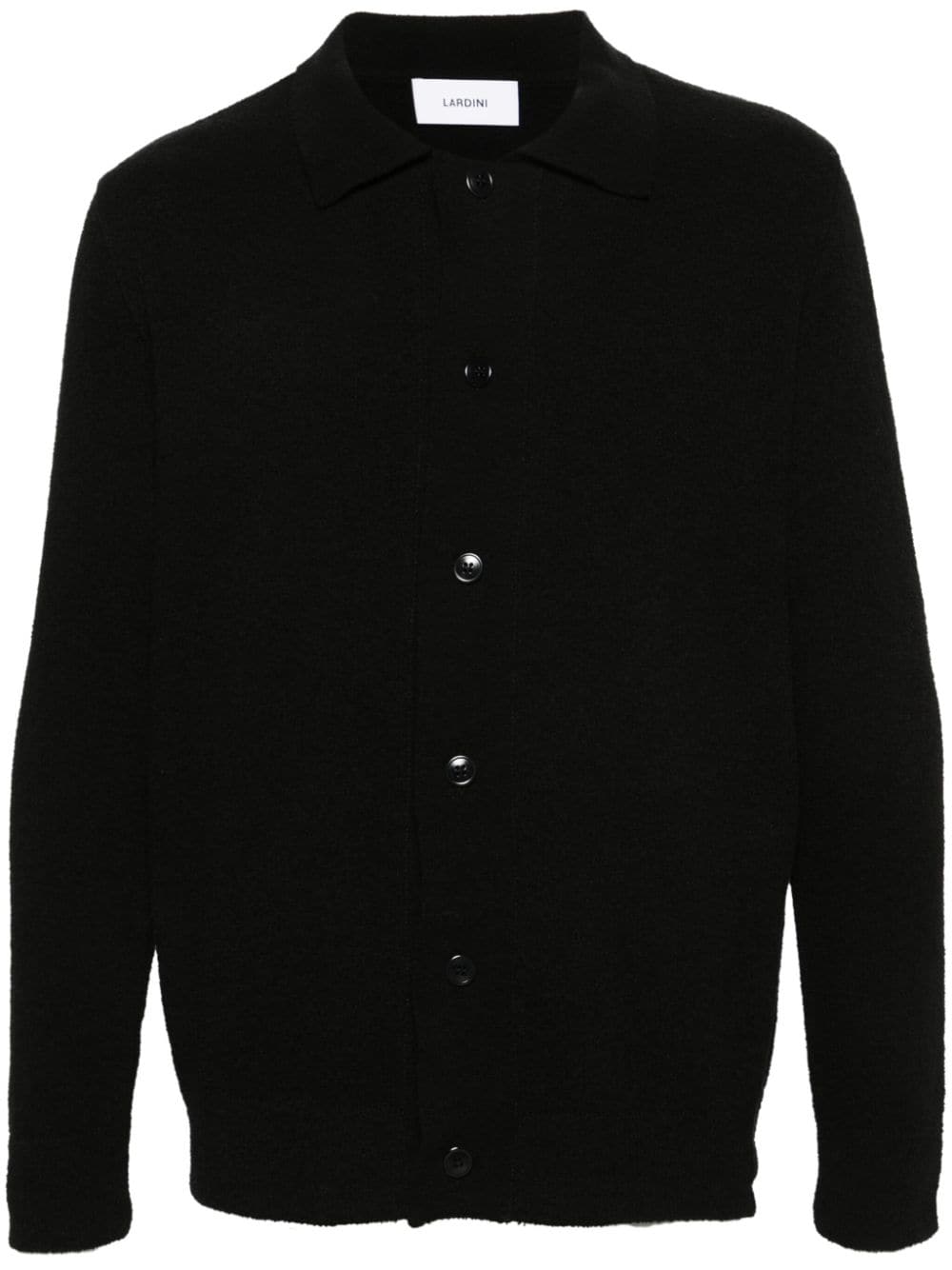 Lardini Cardigan mit Frottee-Finish - Schwarz von Lardini