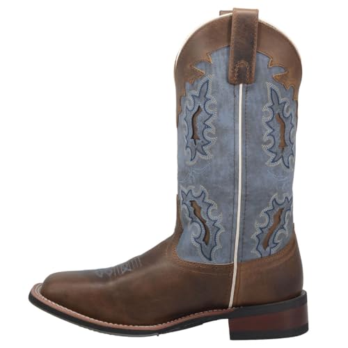 Laredo Damen 5666 Traditionelle Cowboystiefel, Blau Hellbraun, 39.5 EU von Laredo