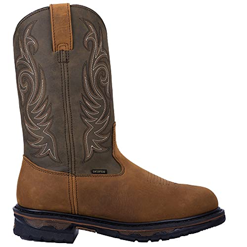 Laredo Herren Hammer Distressed Cowboystiefel mit runder Zehenpartie Westernstiefel, Hellbraun, 43 EU von Laredo