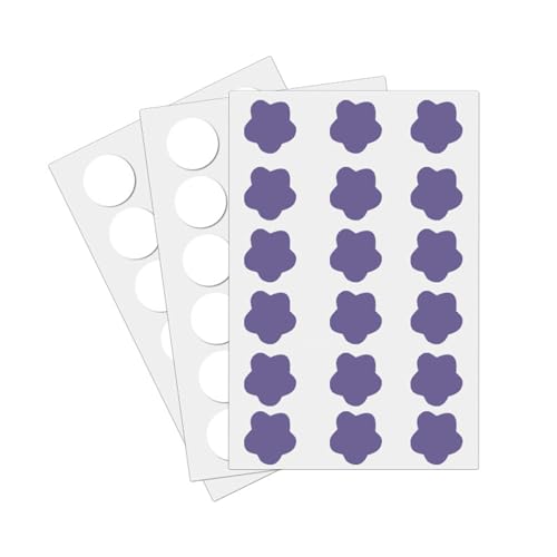 108Stück Hydrokolloid Pickelpflaster,Unsichtbare Acne Patches,2Blätter Pickel Patch Blume und 3Blätter Runde Pimple Patches,Punkte für Pickel Akne Pflaster Spot Behandlung für Gesicht von Larfraecy