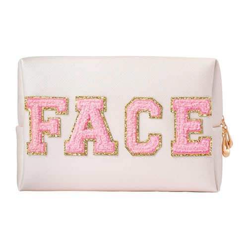 Makeup Bag, Preppy Skincare Make Up Tasche Kosmetiktasche MäDchen Kosmetiktasche Groß Reise Make-Up Tasche Verwendet Zur Aufbewahrung Von Kosmetik, Hautpflegeprodukten Und Reisebedarf (B) von Larfraecy