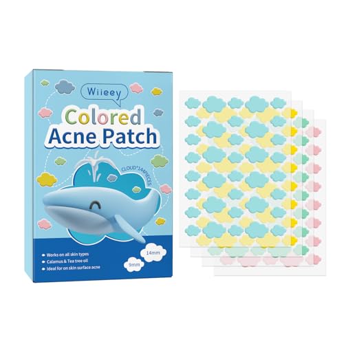 Pickel Pflaster 144pcs Spot Patch, Akne Pickel Patch,Akneflecken-Reduktion Akneflecken-Reinigung Akne-Patch, Pickel Aufkleber,Verschiedene Formen (Wolken) von Larfraecy