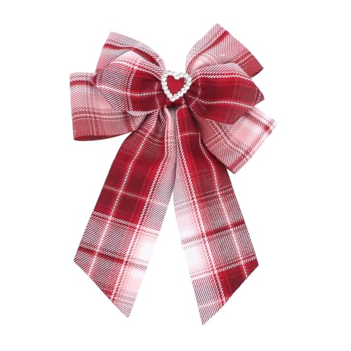 Tartan Bow Knot Haarspangen,Schottische Schleifen-Haarspangen für Kinder,Plaid Ribbon Haarspangen,Haarschleifen für Mädchen,Festliche Haarnadeln,College Style Student Sommer Haar Accessoires (B) von Larfraecy