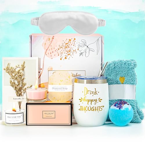 Geburtstagsgeschenke für Frauen, Geschenkideen für beste Freundin, entspannende Geschenkbox für sie, Mama, Freunde, einzigartige Geschenke für Frauen, die alles haben (weiß) von Larierour