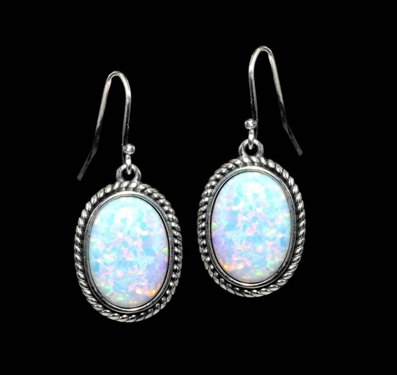 Feueroval 10x14, Ovale Haken Ohrringe.. 925 Sterling Silber Feueroval 10x14, Ovale Haken Ohrringe.. 925 Sterling Silber von Larimar925