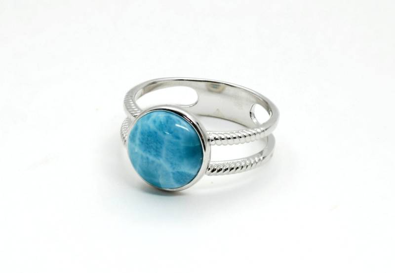 Larimar 10 Mm Aaa Qualität | Schönes Blau.925 Sterling Silber Ring Größe 8 Larimar 10 Mm Aaa Qualität | Schönes Blau.925 Sterling Silber Ring Größe 8 von Larimar925