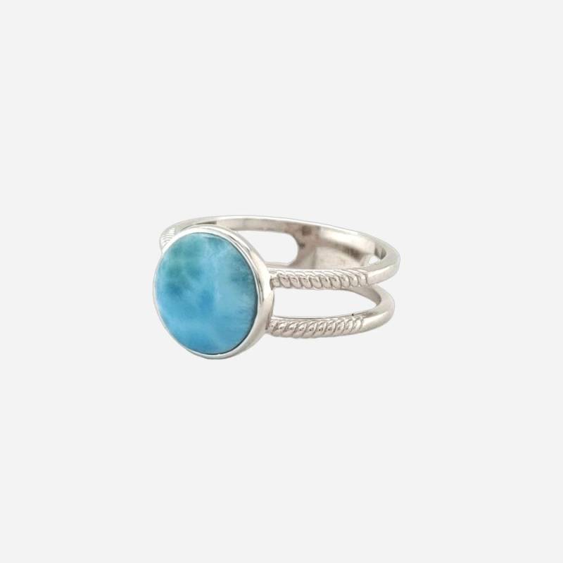 Larimar 10 Mm Aaa Qualität | Schönes Blau.925 Sterling Silber Ring Larimar 10 Mm Aaa Qualität | Schönes Blau.925 Sterling Silber Ring von Larimar925