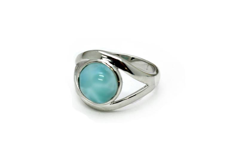 Larimar Aaa 10 Mm Runder Cabochon .925 Sterling Silber Ring Larimar Aaa 10 Mm Runder Cabochon .925 Sterling Silber Ring von Larimar925