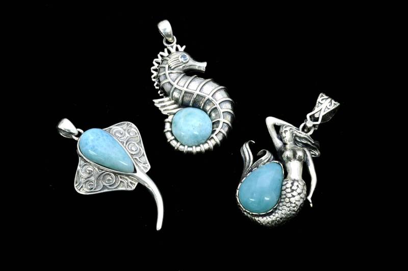 Larimar Anhänger | Großhandel 3 Marine Life Premium Schmuck. .925 Sterling Silber Larimar Anhänger | Großhandel 3 Marine Life Premium Schmuck. .925 Sterling Silber von Larimar925