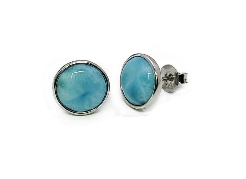 Larimar Echte Dominikan 8 Mm Ohrstecker .925 Sterling Silber Larimar Echte Dominikan 8 Mm Ohrstecker .925 Sterling Silber von Larimar925
