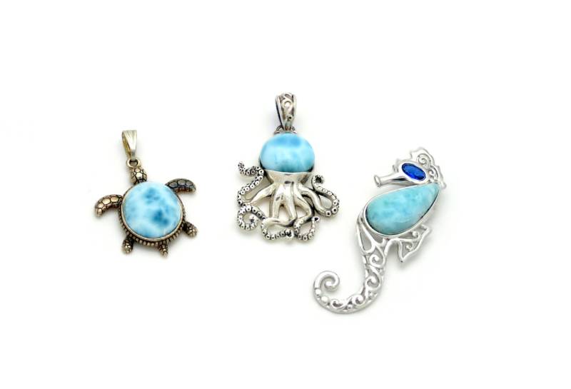 Larimar | Marine Life Drei Anhänger Premium Schmuck. .925 Sterling Silber Larimar | Marine Life Drei Anhänger Premium Schmuck. .925 Sterling Silber von Larimar925