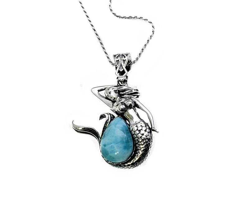 Larimar Meerjungfrau. Umwerfend. 14 X 10 Mm Paar Geformt, 12, 2 Gramm .925 Sterling Silber | Video Larimar Meerjungfrau. Umwerfend. 14 X 10 Mm Paar Geformt, 12, 2 Gramm .925 Sterling Silber | Video von Larimar925