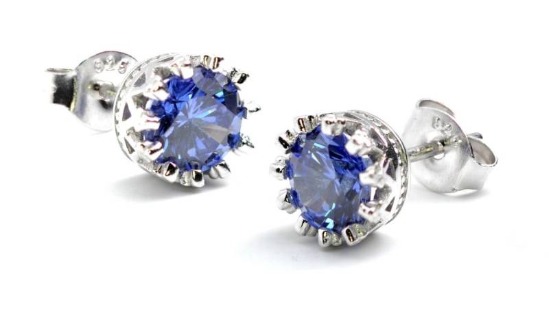 Tansanit 7 Mm | 1Ct Je Krone Ohrstecker .925 Sterling Silber Tansanit 7 Mm | 1Ct Je Krone Ohrstecker .925 Sterling Silber von Larimar925