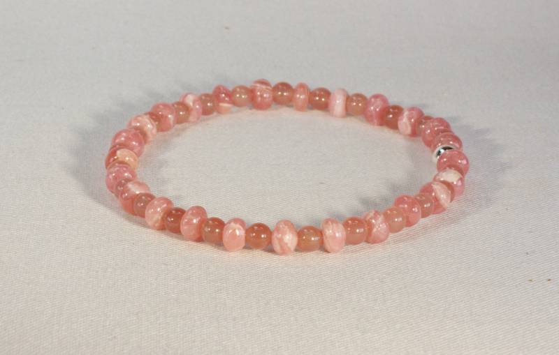 Rhodochrosit Edelsteinarmband Auf Elastikfaden Aufgezogen von LarimarInsel