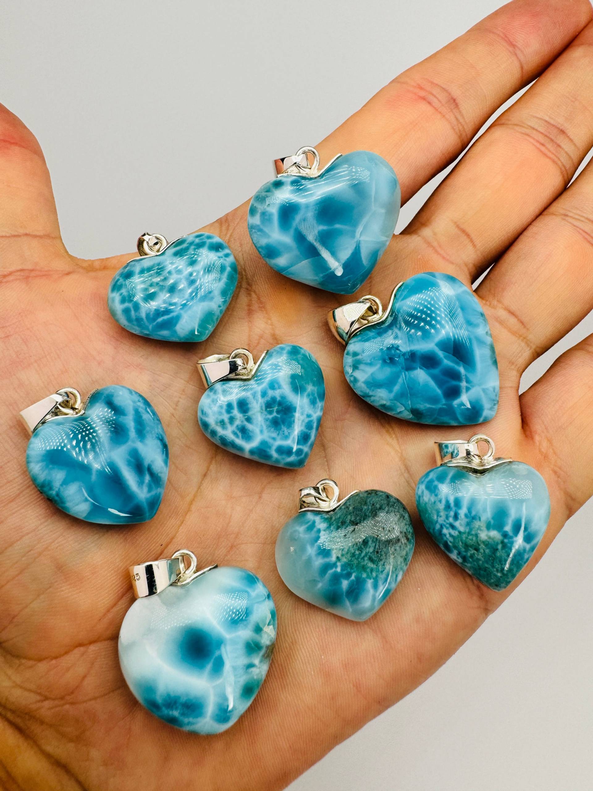 Larimar Herz 925 Silber, Aaa Larimar, Larimar Cabochon, Larimar Schmuck, Larimar Anhänger, Larimar Stein, Herz Stein Anhänger, Hochwertiger Larimar Herz 925 Silber, Aaa Larimar, Larimar Cabochon, Larimar Schmuck, Larimar Anhänger, Larimar Stein, Herz Stein Anhänger, Hochwertiger von LarimarMiner