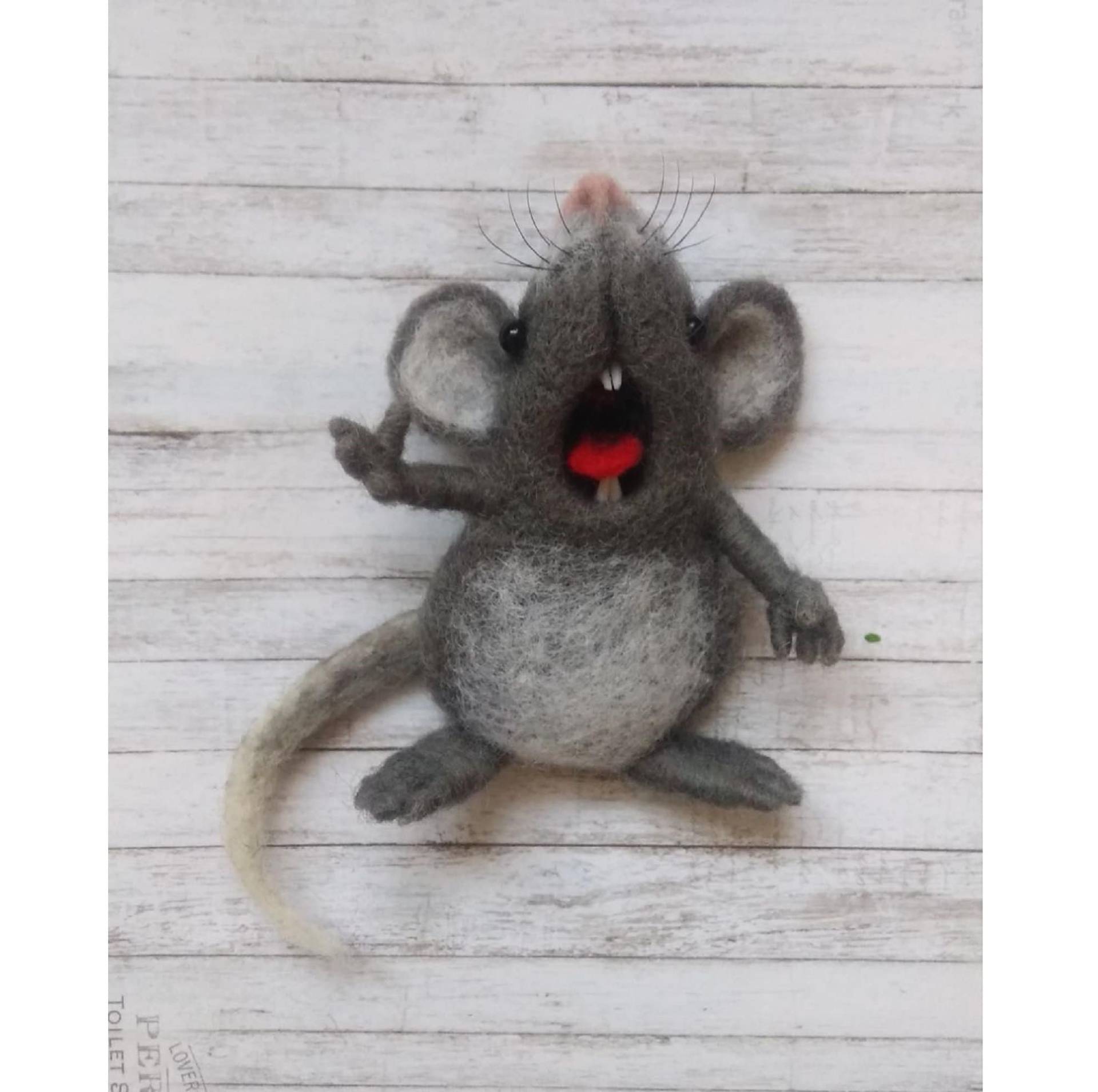 Nadelgefilzte Maus Brosche Handgemachte Wolle Weiche Skulptur Nadelgefilzte Maus Brosche Handgemachte Wolle Weiche Skulptur von LarisaWorldOfFelt