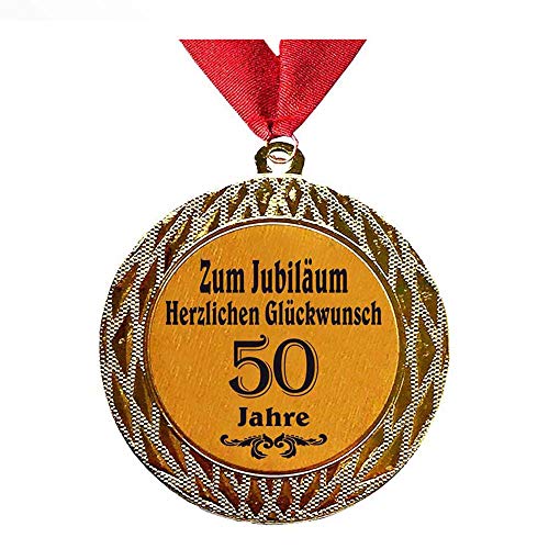 Larius Group Medaille Orden zum Jubiläum 50 Jahre Auszeichnung Ehrenorden zum Geburtstag Geschenk Jubilar Persönlichen Orden (mit Halsband) von Larius Group